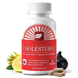 Amazon – Garlic Extract + Citrus Bergamot Supplement, 120 Count - $9.59 w/ Code