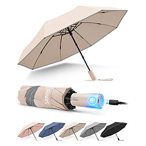 Rechargeable Electric Travel Umbrella, Auto Open Close Windproof $12.49 AC