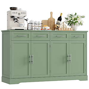 [AC]Homfa 59" Farmhouse Buffet Cabinet with 4 Drawers and 4 Doors, Green $161.48 + Free S&H at Walmart