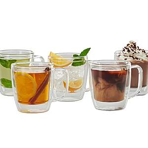 J.A. Henckels 6-piece Double Wall Glass Mug Set $46.99 free shipping Costco.com
