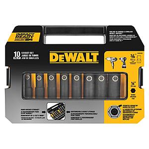 DEWALT Impact Ready 10 -Piece Standard (SAE) 3/8-in Drive 6-point Impact Socket Individual | DW22838 $26.98