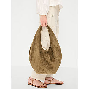 Oversized Faux-Suede Hobo Bag $7.47