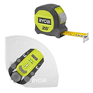 Ryobi Multi Surface Laser Level with 25 Ft. Compact Tape Measure $29.97