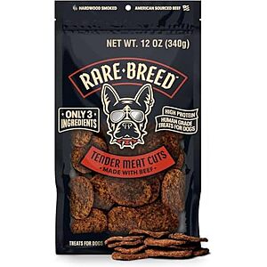 [NEW, SnS] $4.62 | 12-Oz Rare Breed Soft Beef Dog Treats at Amazon