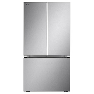 Costco Member - LG 25 cu. ft. Counter-depth MAX with Zero Clearance 3-door French Door Refrigerator with Thin Door Design $1999.99