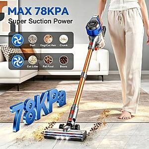 Honki 78kPa 3-in-1 Cordless Stick Vacuum with LED Headlight $55.4 + Free Shipping