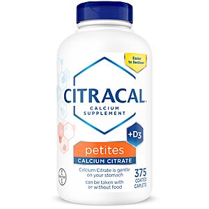 $12.16: Citracal Petites Calcium Citrate with Vitamin D3 (375 Count)