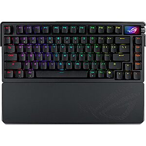 ASUS - ROG Azoth Extreme 75% Wireless Mechanical Gaming Keyboard with ROG NX Snow Linear Switches and Color OLED Touchscreen - Black $334.99