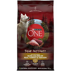 Price Mistake (4 pack) Purina ONE True Instinct Real Turkey and Venison Dry Dog Food, 7.4 lb, 4 Pack $23.99