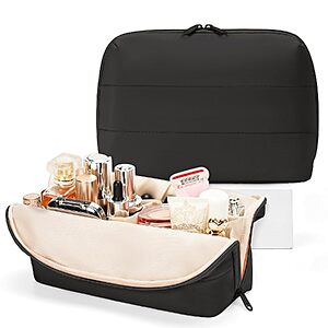 Wandering Nature Puffer Standing Fold-Down Toiletry & Makeup Bag (3 colors) $7.99 + Free Shipping w/ Prime or on $35+