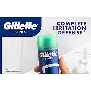 $15 or less S&S Multibuy 6 x Gillette Series 3X Action Shave Gel, Sensitive   7 Oz
