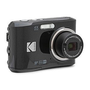 Kodak PIXPRO FZ45 16MP Compact Digital Camera, 4X Optical Zoom, AA, Black $99.99