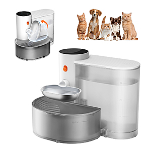 BOOTEELY Petgravity 3L Cordless Pet Water Dispenser with Stainless Steel Bowl $30.4  + Free Shipping