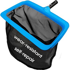 TidyMister Pool Skimmer Leaf Rake Net w/ Self-Repair Fine Mesh Bag (No Pole) $14.44 + Free Shipping w/ Prime or on $35+
