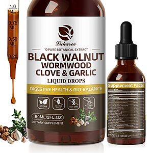 Lukaree Wormwood Black Walnut Clove Cleanse Tincture - Gut Health & Detox $10.39