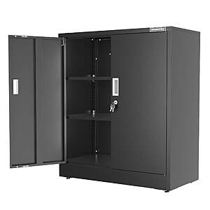 WORKPRO 37"x31.5"x15.75" Small Metal Garage Storage Cabinet $85.49