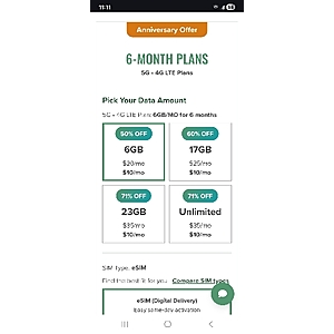 Mint Mobile unlimited plan $10/Month for 6 months