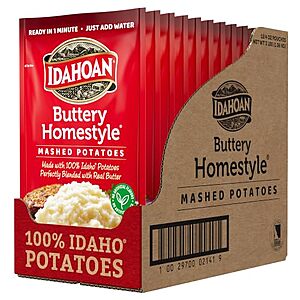 $7.72* | 12-Pack 4-Oz Idahoan Buttery Homestyle Mashed Potatoes at Amazon (64.3￠ each)