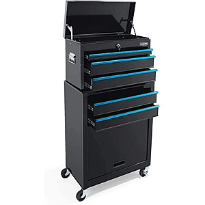 WORKPRO W082053AE 24.5 Inch 5-Drawer Rolling Tool Chest, Removable Toolbox $141.68