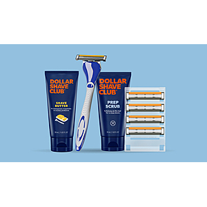 Dollar Shave Club - Humble Twin Handle + Humble Twin Blades (5ct) + Men's Shave Butter (1 oz) + Prep Scrub (1oz) + Free Shipping /w Subscription