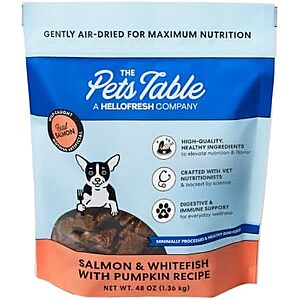 [SnS, AC] $14.98 | The Pets Table Air Dried Dog Food, Salmon & Whitefish, 3 lb (48 Oz) at Amazon