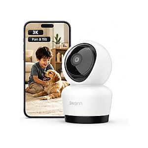 $14.99 | Swann 3K Indoor Pan Tilt WiFi Camera at Woot!