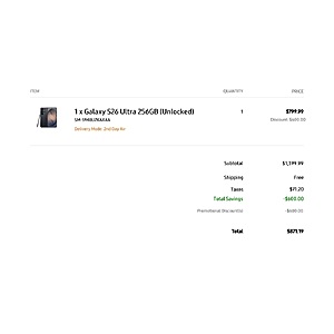 Samsung S26 Ultra  256GB Unlocked (YMMV) $799