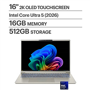Acer Swift Go 16 AI 16" Touch OLED Core Ultra 5 322 S3 16GB 512GB Refurbished $577.88