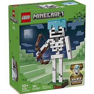 502-Piece LEGO Minecraft The Skeleton Building Toy Figure (21594) $32 + Free Shipping w/ Walmart+ or on $35+