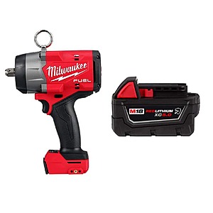 Milwaukee M18 FUEL 18V Lithium-Ion Brushless Cordless High Torque 1/2 in. Impact Wrench w/Pin Detent w/5.0 Ah Battery $223