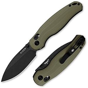 $24.99* | Kizer Phoca CD 2.95" D2 Blade Folding Pocket Knife (Olive Green) at Amazon
