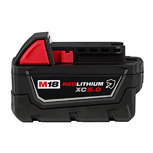Milwaukee Tool 48-11-1850R M18 REDLITHIUM Xc5.0 Oil Resistant Battery $59