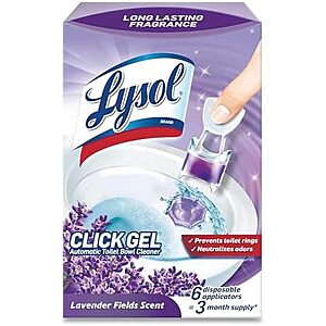 [SnS, AC] $2.58* | 6-Pack Lysol Click Gel Automatic Toilet Bowl Cleaner (Lavender Fields) at Amazon