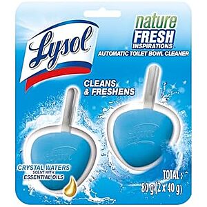 [SnS, AC] $2.58* | 2-Count Lysol Automatic In-The-Bowl Toilet Cleaners (Atlantic Fresh) at Amazon