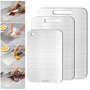 3PCS Stainless Steel Cutting Board Set (S+M+L) $17.99