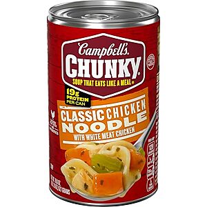 [SnS, AC] $1.58 | 18.6-Oz Campbell's Chunky Soup (Classic Chicken Noodle) at Amazon