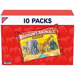 [SnS, AC] $3.18* | 10-Ct BARNUM'S Original Animal Crackers Snack Packs at Amazon