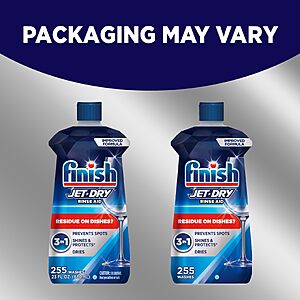 $20.73 or less S&S: Finish Jet-Dry Dishwasher Rinse Aid, Dish Detergent Drying Agent, 23oz, 3pk