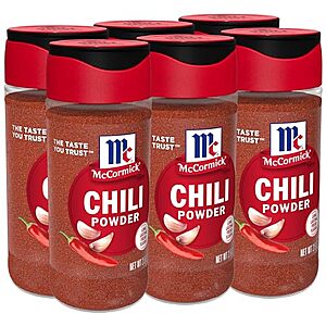 [SnS, AC] $7.13 | 6-Pack 2.5-Oz McCormick Chili Powder at Amazon ($1.19 each)
