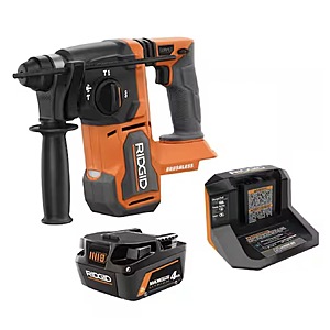 18V RIDGID Brushless 1" SDS-Plus Rotary Hammer Kit w/ 4.0Ah Battery & Charger $209.00 + Free Shipping