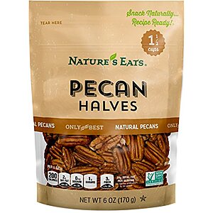 [AC] $3.79 | 6-Oz Nature's Eats Pecan Halves at Amazon