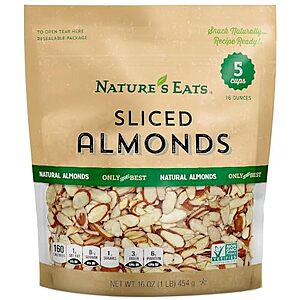 [AC] $4.72 | 16-Oz Nature's Eats Natural Sliced Almonds at Amazon