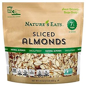 [AC] $5.77 | 24-Oz Nature's Eats Sliced Almonds at Amazon