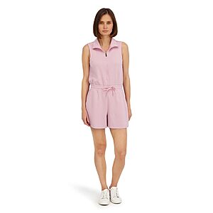 Spyder Womens Harmony Scuba Knit French Terry Sleeveless Romper, Lilac, Large