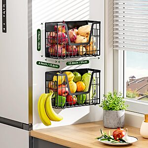 Amazon – 2-Pack Magnetic Fridge Storage Shelves - $12.99–$51.35 w/ Code