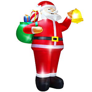$43.69ac FS WALMART MARKETPLACE: Yexmas 8ft Christmas Inflatable Santa Claus Outdoor Decor with Gift Bag and Bell,Large Blow Up Santa with LED Lights