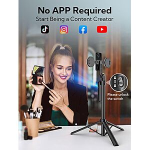 Amazon – 70.9-Inch Auto Face-Tracking Tripod w/ Light - $23.99 w/ Code