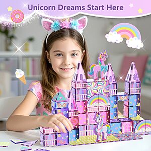 Amazon – GobiDex Unicorn Magnetic Tile Princess Castle Set - $14.35 w/ Code