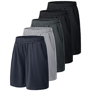 Amazon – 5-Pack Boys Athletic Basketball Shorts - $15.99–$28.79 w/ Code