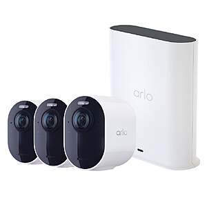 Arlo Ultra Security Camera 4K (3rd Gen), 3-pack, White with Smart Hub $349.99 free shipping Costco.com